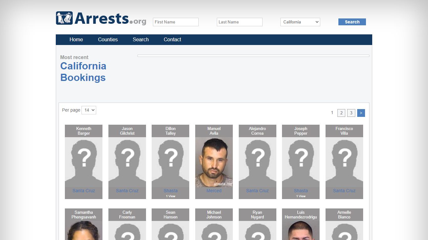 California Arrests and Inmate Search